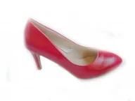 Czółenka - CZÓŁENKO obcas 8 cm CZERWONY lekki szpic 41 - miniaturka - grafika 1