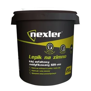 Klej asfaltowy modyfikowany SBS Lepik na zimno 20 kg Nexler - Preparaty bitumiczne - miniaturka - grafika 1