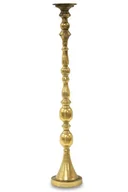 Świeczniki - Podłużny Złoty Świecznik Z Metalu Elegancki H:84Cm - miniaturka - grafika 1