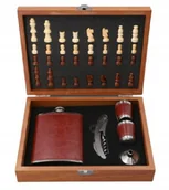 Piersiówki - Zestaw Piersiówka + Kieliszki + Szachy + Scyzoryk - miniaturka - grafika 1