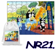 Puzzle - PUZZLE 110 EL. UKŁADANKA PREZENT NIEBIESKI PIESEK + WORECZEK Z NADRUKIEM - miniaturka - grafika 1
