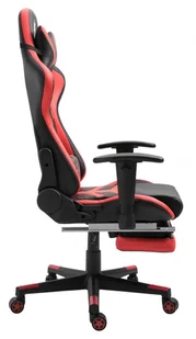 Fotel gamingowy z podnóżkiem GHOST-SIX czarno czerwony - Fotele gamingowe - miniaturka - grafika 2