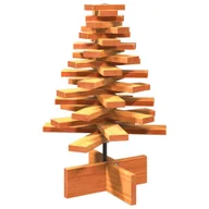 Choinki - vidaXL Drewniana choinka do udekorowania, woskowy brąz, 60 cm, sosnowa - miniaturka - grafika 1