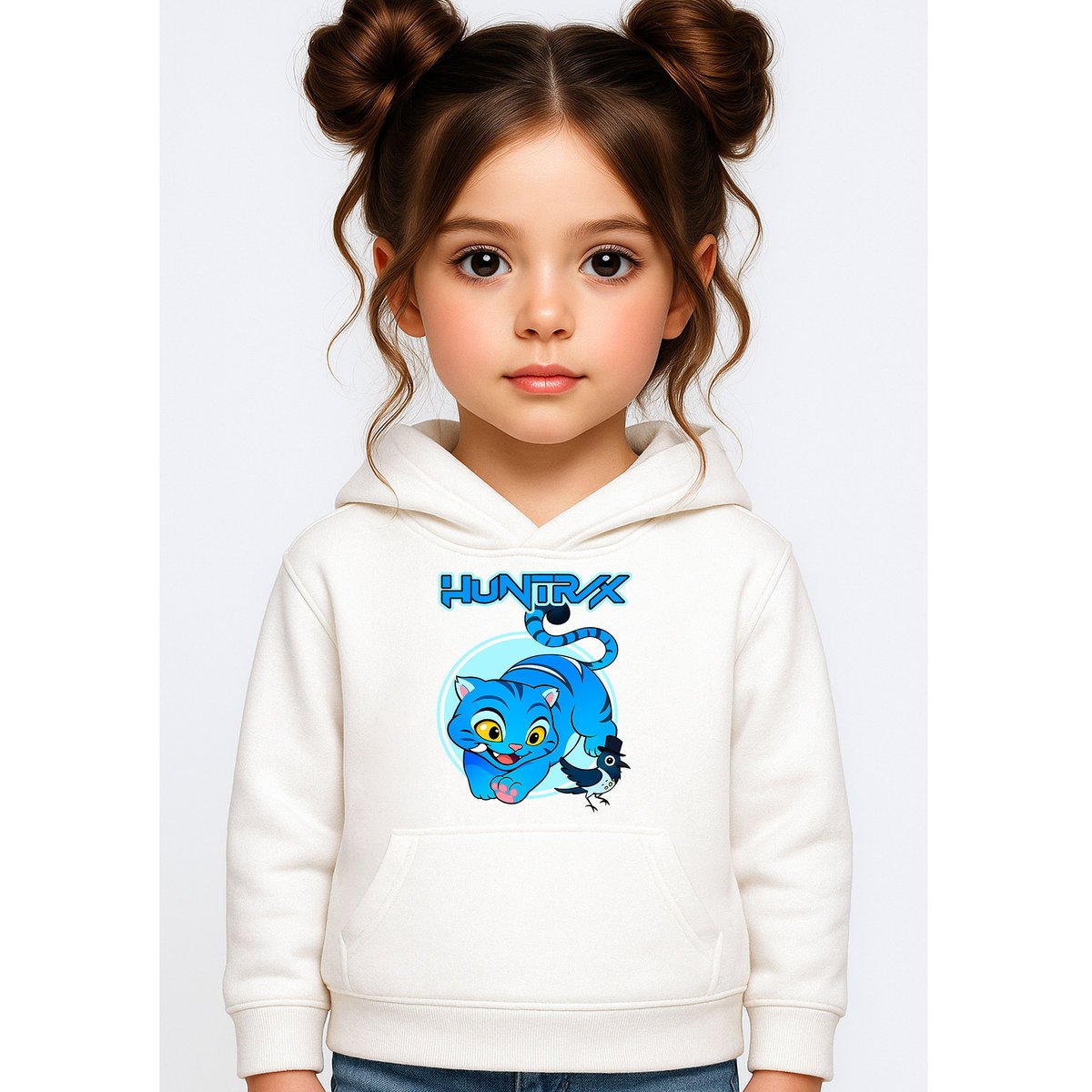 BLUZA DZIECIĘCA DERPY KOT DEMON HUNTERS HUNTRIX 110-116 Z KAPTUREM