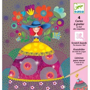 Djeco zestaw artystyczny Zdrapywanka Bal Piękności - Zabawki kreatywne - miniaturka - grafika 1