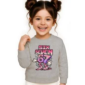 Bluzy dla dziewczynek - BLUZA DZIECIĘCA 67 SIX SEVEN VIRAL 146-152 DLA CHŁOPCA DZIEWCZYNKI - miniaturka - grafika 1