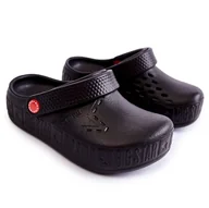 Buty dla dziewczynek - Dziecięce Lekkie Klapki Kroksy Big Star II375001 Czarne - miniaturka - grafika 1