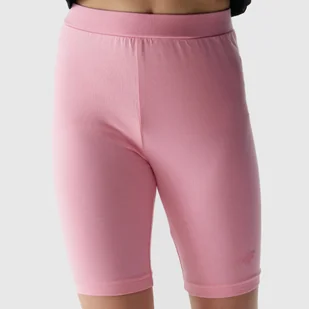 Legginsy Dziewczęce Kolarki 4F dzianinowe różowe 4FJWSS24TTIGF129 Różowy 146/152 - Legginsy - miniaturka - grafika 1