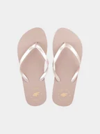 Klapki i japonki damskie - Japonki na lato i plaże damskie 4F 4FMM00FFLIF018A-82S Brązowy - miniaturka - grafika 1