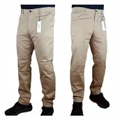 Spodnie męskie - Calvin Klein spodnie męskie Sateen Chino K10K109914-PF2 beżowe oryg.W40/L32 - miniaturka - grafika 1