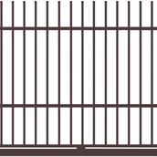 Ogrodzenia - Polbram Brama przesuwna Majorka 4x1,5 m lewa brązowa automat - miniaturka - grafika 1