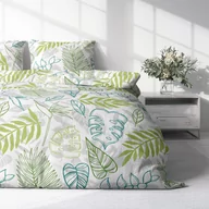 Pościel - Faro, Pościel microfibra 160x200+2x70x80 Harmony Palmowe wariacje - miniaturka - grafika 1