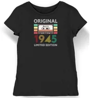 Koszulki i topy damskie - Koszulka damska na 80 urodziny original limited edition kaseta czarna L - miniaturka - grafika 1