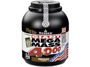 Weider Giant Mega Mass 4000 Truskawka 3000g - Odżywki białkowe - miniaturka - grafika 1
