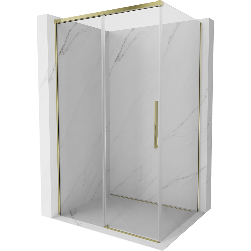 Mexen Rox kabina prysznicowa rozsuwana 150 x 90 cm, transparent, złota - 8C2-150-090-50-00