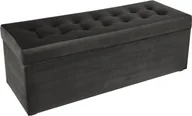Pufy i podnóżki - Nowoczesna otwierana pufa 45x120cm w kolorze stalowym - miniaturka - grafika 1