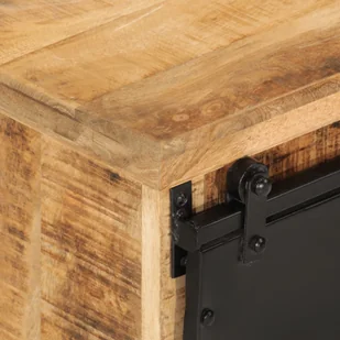 Szafka, 80x30x55 cm, lite surowe drewno mango Lumarko! - Szafki do salonu - miniaturka - grafika 7