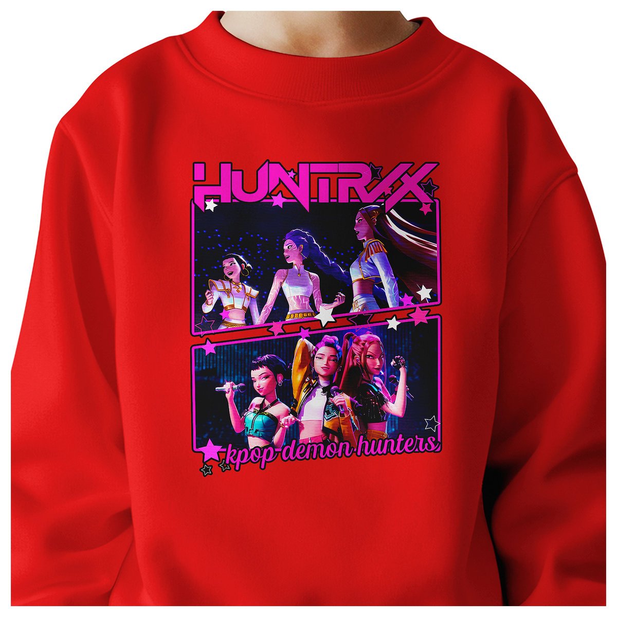 BLUZA DZIECIĘCA KPOP DEMON HUNTERS HUNTRIX 104 BAWEŁNIANA JAKOŚĆ