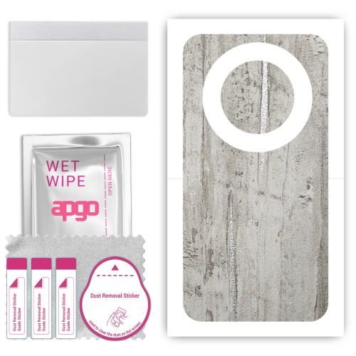 folia naklejka skórka strukturalna na TYŁ do ZTE Changxing 60 - Beton Srebrne Paski - apgo SKINS