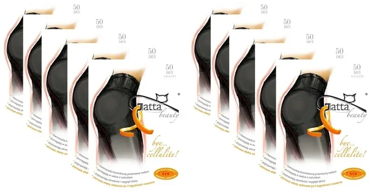 10x Rajstopy Gatta Bye Cellulite 50 Den 3-m Nero