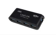 Huby USB - LogiLink 4-portowy czarny - miniaturka - grafika 1