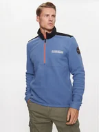Bluzy męskie - Napapijri Polar T-Anderby NP0A4HHR Niebieski Regular Fit - miniaturka - grafika 1
