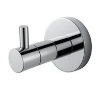 Wieszaki łazienkowe - BALNEO - haczyk na ręczniki stal nierdzewna srebrny CHROM - haczyk łazienkowy QUBE nierdzewny - wieszak ścienny do łazienki - miniaturka - grafika 1