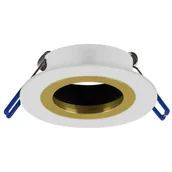 Lampy sufitowe - Lampa wpuszczana sufitowa Pluto 04236 Ideus metalowa złota biała - miniaturka - grafika 1