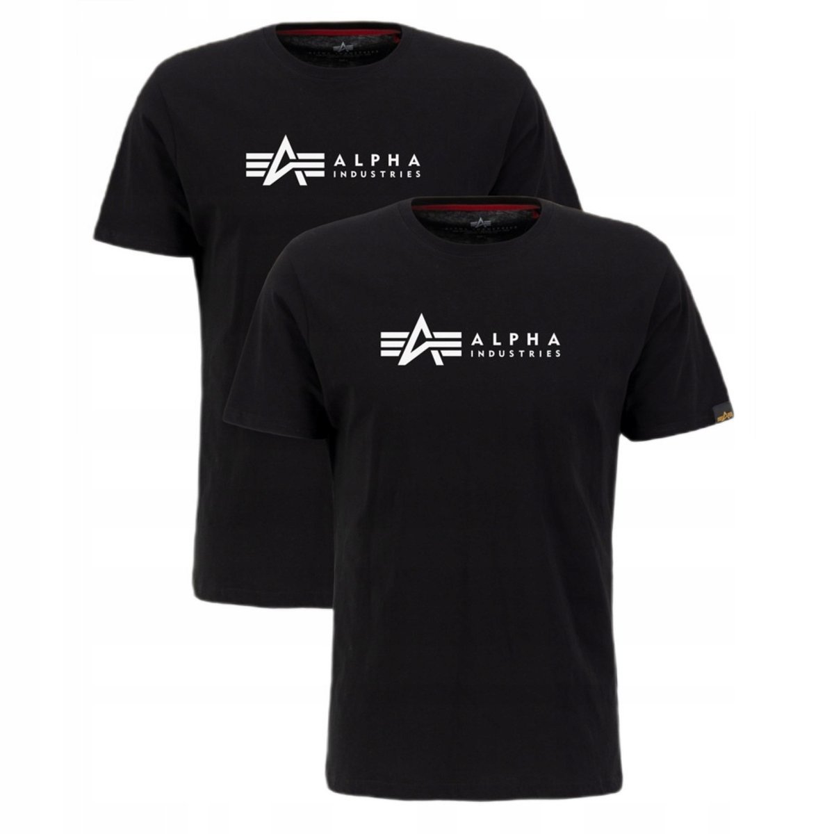 Koszulki Alpha Industries Alpha Label T 2 Pack 118534 03 Czarne XL