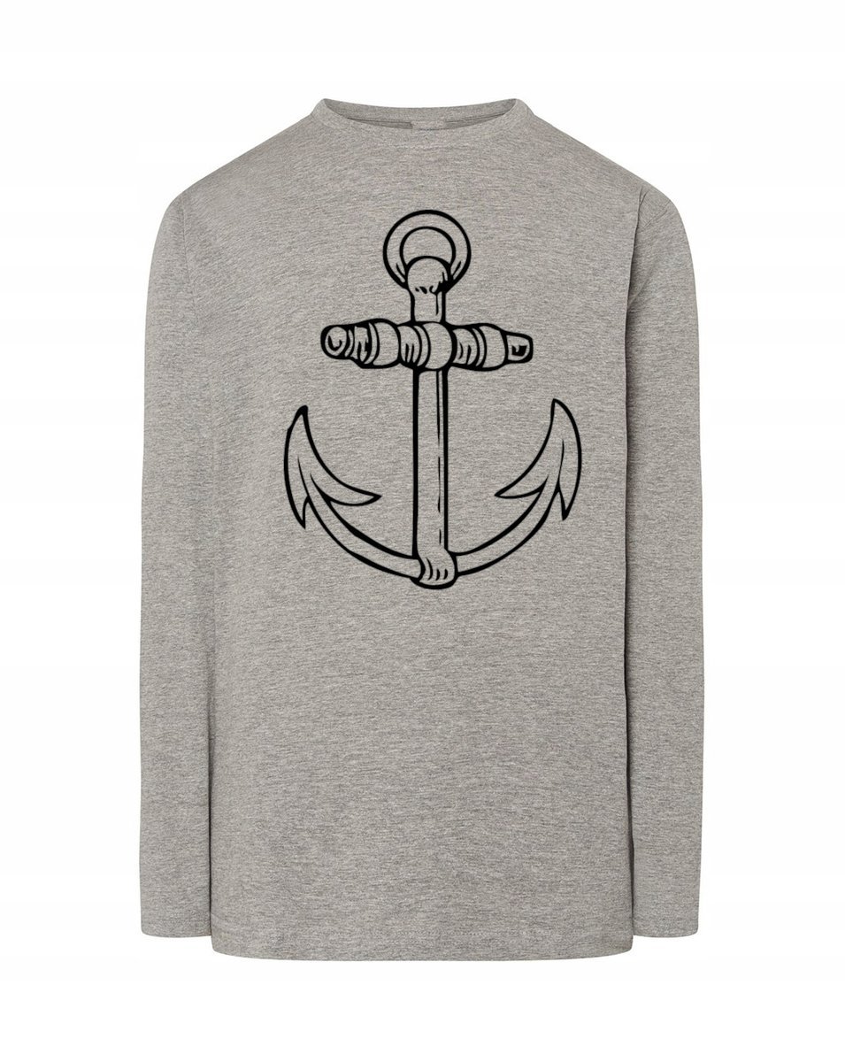 Longsleeve marynarski fajny nadruk KOTWICA r.XL