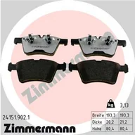 Klocki hamulcowe - Klocki hamulcowe - komplet ZIMMERMANN 24151.902.1 - miniaturka - grafika 1