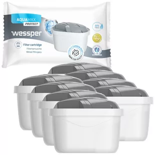8x Wessper AquaMax Protect Zamienny filtr/ wkład wody do dzbanków: Brita, Aquaphor, Wessper, Dafi (ZAMIENNIK) - Wkłady filtrujące - miniaturka - grafika 1