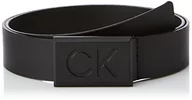 Paski - Calvin Klein Męski pasek plakietkowy, czarny Ck, 80, Czarny, 80 - miniaturka - grafika 1