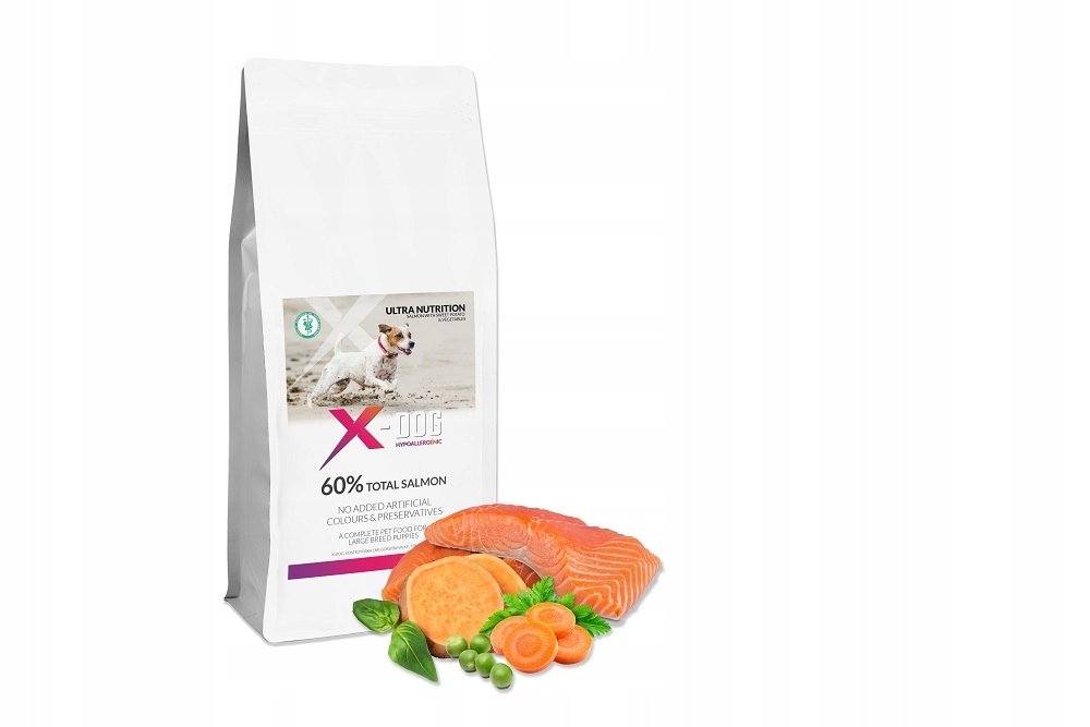 X-DOG GF PUPPY LARGE ŁOSOŚ BATAT WARZYWA 12KG