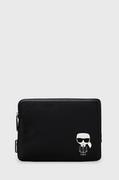 Torby na laptopy - Karl Lagerfeld pokrowiec na laptopa 225W3201 kolor czarny - miniaturka - grafika 1