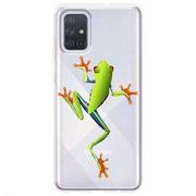 Etui i futerały do telefonów - Etui na Samsung Galaxy A51, Zielona żabka - miniaturka - grafika 1