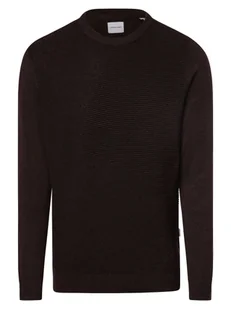 Jack & Jones Sweter męski Mężczyźni Bawełna brązowy wypukły wzór tkaniny, M - Swetry męskie - miniaturka - grafika 1