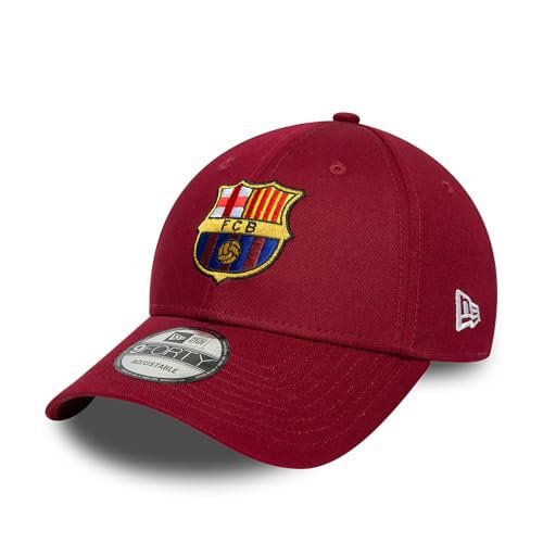 New Era Barcelona Football Club oficjalna czapka bejsbolowa 2026 Merchandise Core Logo, czapka bejsbolowa, ciemnoczerwona