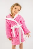 Szlafroki dla dzieci - Dziewczęcy szlafrok z uszami Króliczek jasnoróżowy 110/116 - miniaturka - grafika 1