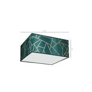 Lampa sufitowa w kolorze butelkowej zieleni MLP7574 z serii ZIGGY - Lampy sufitowe - miniaturka - grafika 2