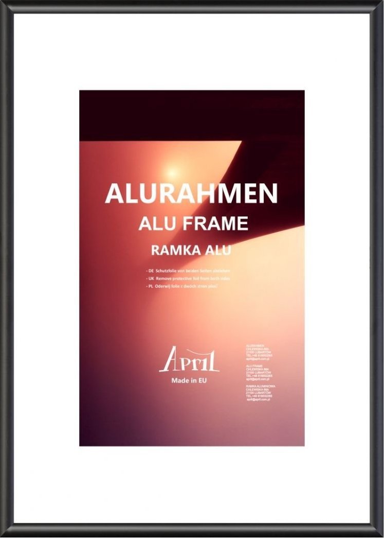 Ramka FPU APRIL Ramka ALU A5 czarna, matowa RA20