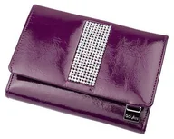 Portfele - SWAROVSKI CV 130 skórzany portfel damski fiolet CV 130 - miniaturka - grafika 1