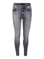 Spodnie damskie - VERO MODA Dżinsy damskie, Medium Grey Denim, M - miniaturka - grafika 1