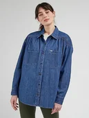 Koszule damskie - Lee Koszula dżinsowa w kolorze granatowym - miniaturka - grafika 1