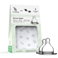 Butelki dla niemowląt - Eco Viking Antykolkowy Smoczek Silikonowy Stage 2 Wide dla Niemowląt 2 PACK - miniaturka - grafika 1