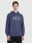 Bluzy męskie - 4F Bluza dresowa nierozpinana z kapturem męska - szara L - miniaturka - grafika 1