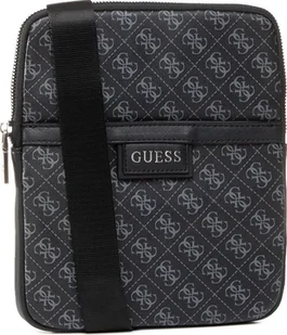 Guess, Dan, Flat Top Zip, Textile Crossbody Bag, Black, For Men For Men - Nerki - miniaturka - grafika 1