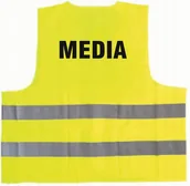 Odzież robocza - Kamizelka odblaskowa z nadrukiem MEDIA rozmiar L - miniaturka - grafika 1