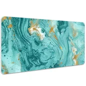 Podkładki na biurko - Mata ochronna na biurko Marmur turkusowy 100x50 cm, Dywanomat - miniaturka - grafika 1