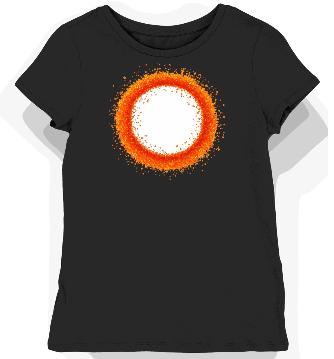 Koszulka damska czarna z nadrukiem sportowej energii XL